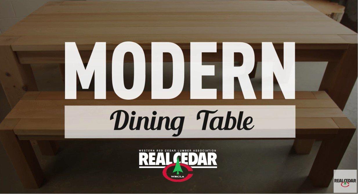 cedar dining table project plan video thumbnail